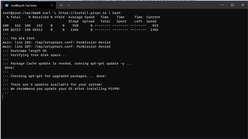 Installing openvpn on a raspberr pi command line interface